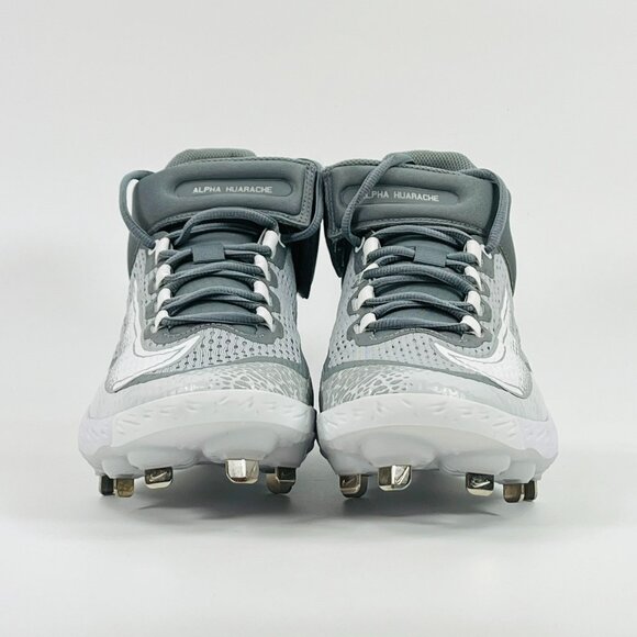 Nike Alpha Huarache Elite 4 Mid 'Grey White' DJ6520-012 Baseball size 10 + 12.5 - Picture 5 of 7